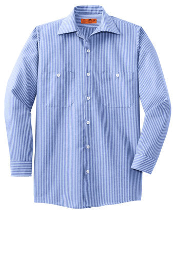 CS10 Red Kap® Long Sleeve Striped Industrial Work Shirt