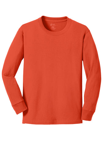 Port & Company® Youth Long Sleeve Core Cotton Tee