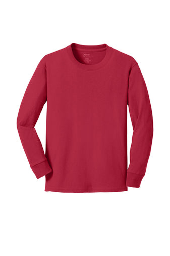 Port & Company® Youth Long Sleeve Core Cotton Tee