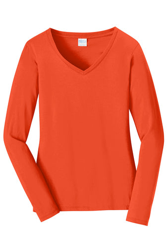 Port & Company® Ladies Long Sleeve Fan Favorite™ V-Neck Tee