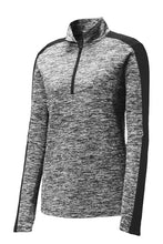 Load image into Gallery viewer, Sport-Tek® Ladies PosiCharge® Electric Heather Colorblock 1/4-Zip Pullover
