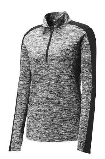 Sport-Tek® Ladies PosiCharge® Electric Heather Colorblock 1/4-Zip Pullover