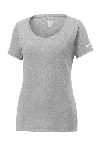 NKBQ5236 Nike Ladies Core Cotton Scoop Neck Tee Grey