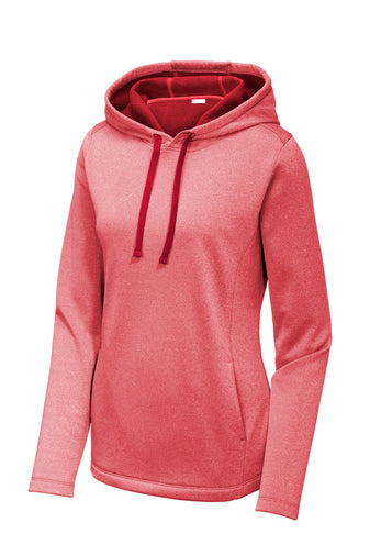 Sport-Tek ® Ladies PosiCharge ® Sport-Wick ® Heather Fleece Hooded Pullover