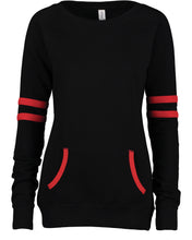 Load image into Gallery viewer, EZ370 Enza® 37079 Ladies Varsity Fleece Crew Neck Pullover
