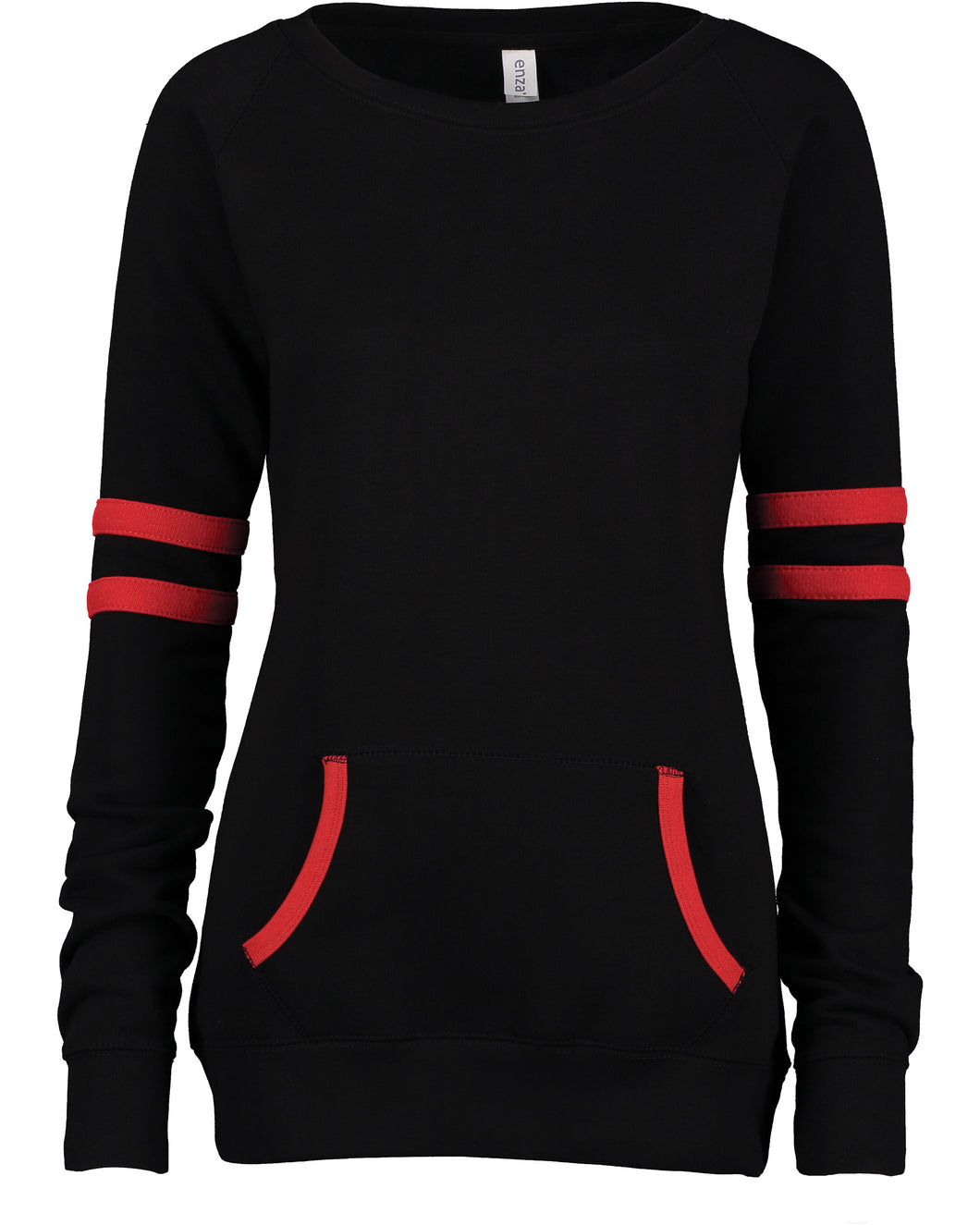 EZ370 Enza® 37079 Ladies Varsity Fleece Crew Neck Pullover