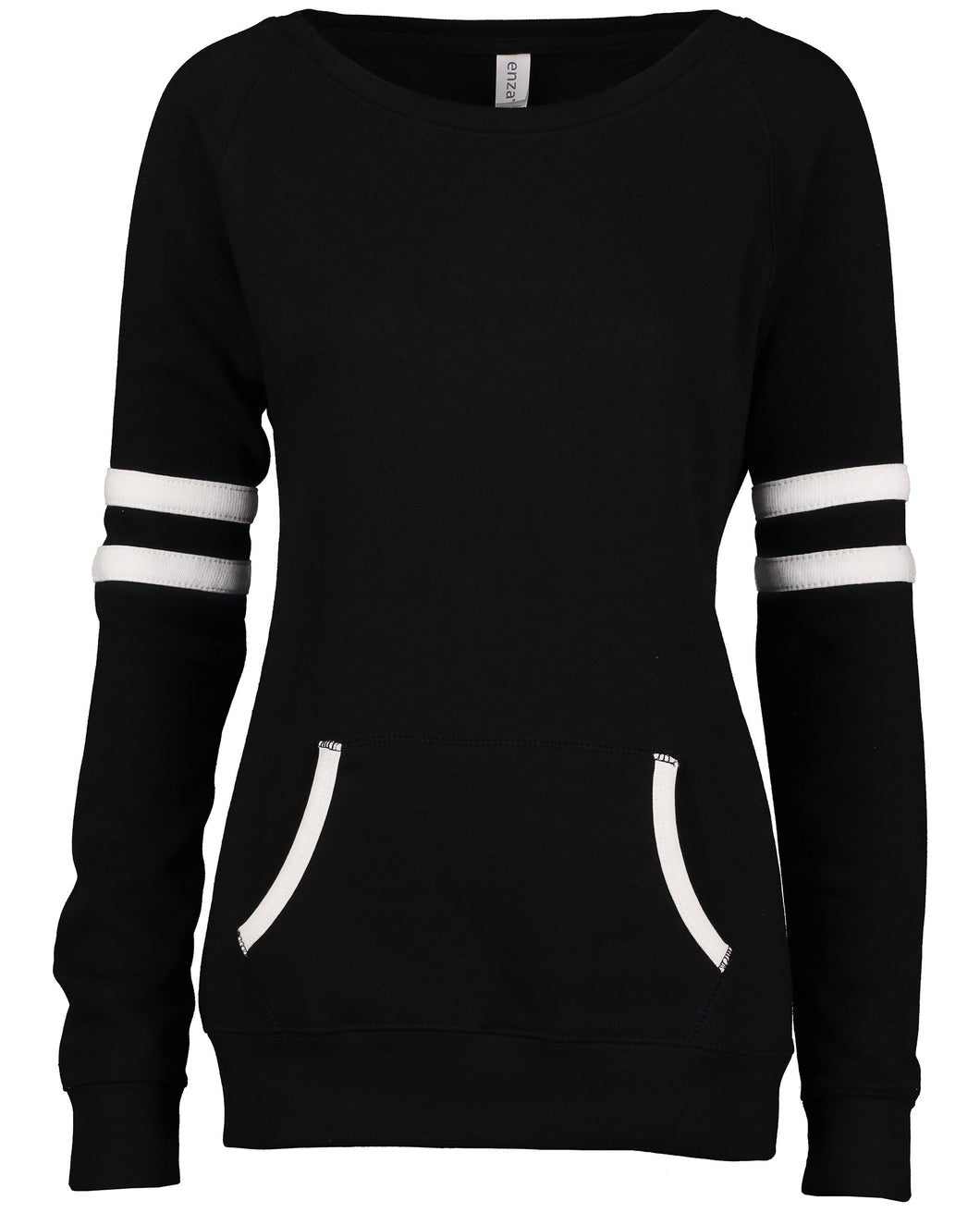 EZ370 Enza® 37079 Ladies Varsity Fleece Crew Neck Pullover