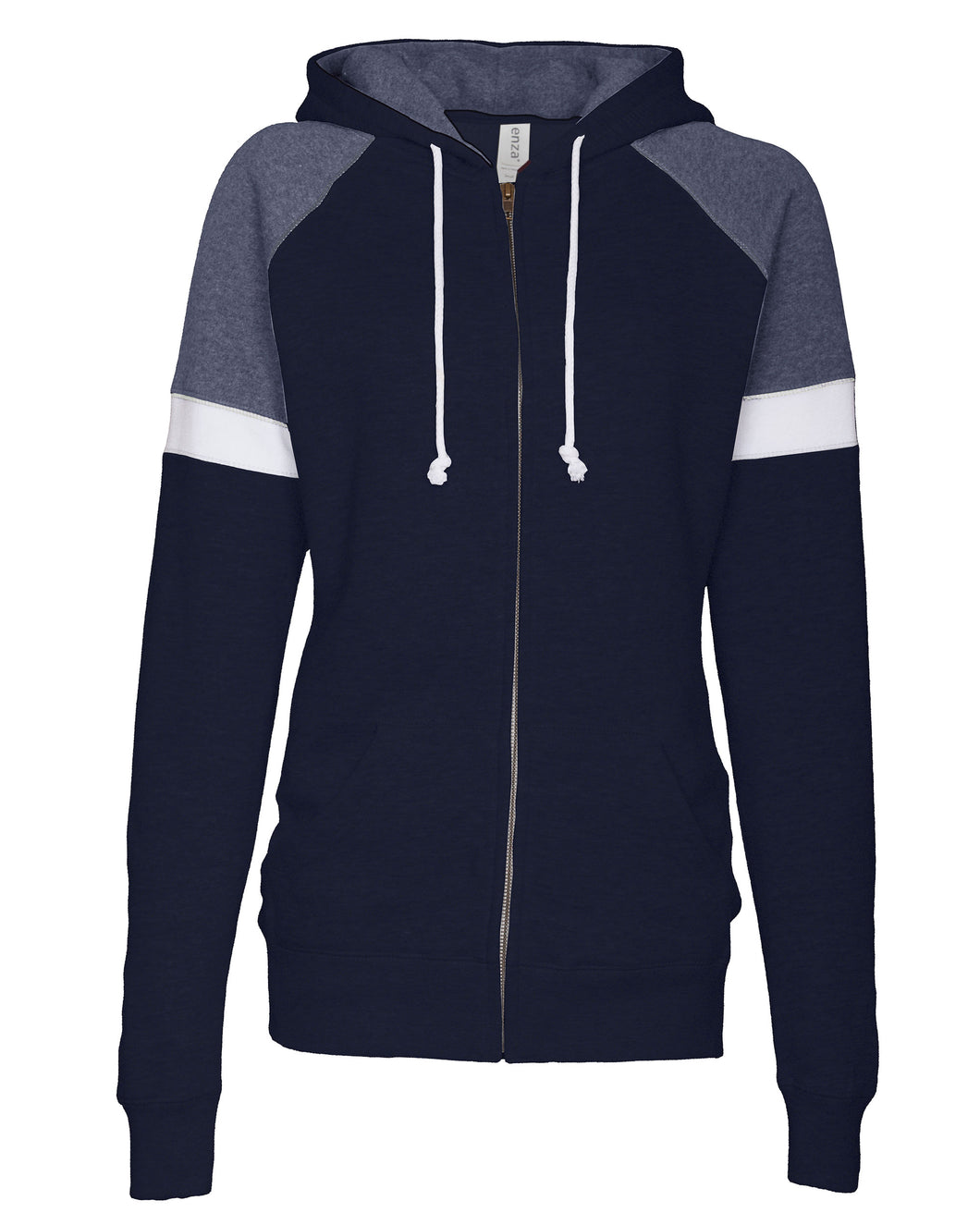 EZ396 Enza® 39679 Ladies Colorblock Full Zip Hood